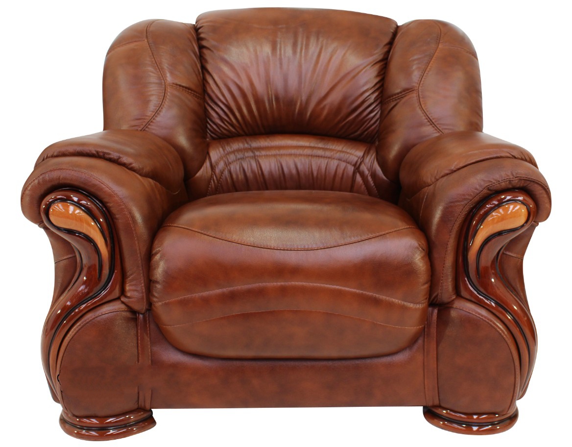 Product photograph of Susanna Armchair Genuine Italian Tabak Brown Real Leather from Chesterfield Sofas