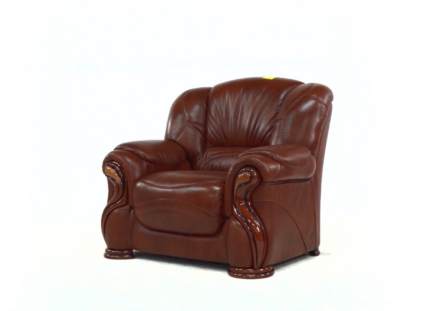 Product photograph of Susanna Armchair Genuine Italian Tabak Brown Real Leather from Chesterfield Sofas.