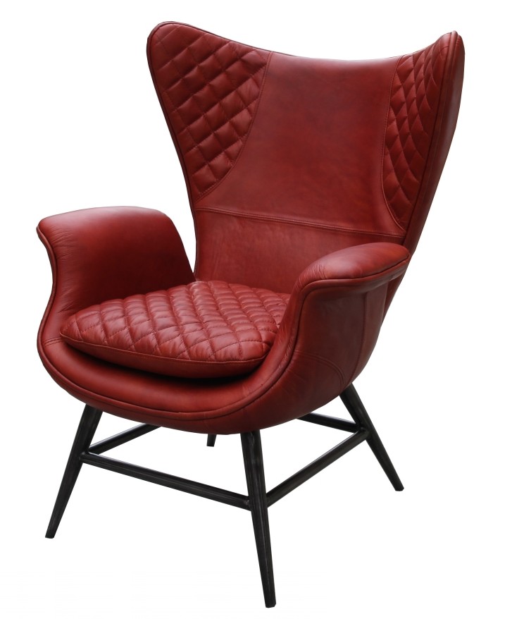 Product photograph of Tamara Handmade Vintage High Back Armchair Rouge Red Real Leather from Chesterfield Sofas.
