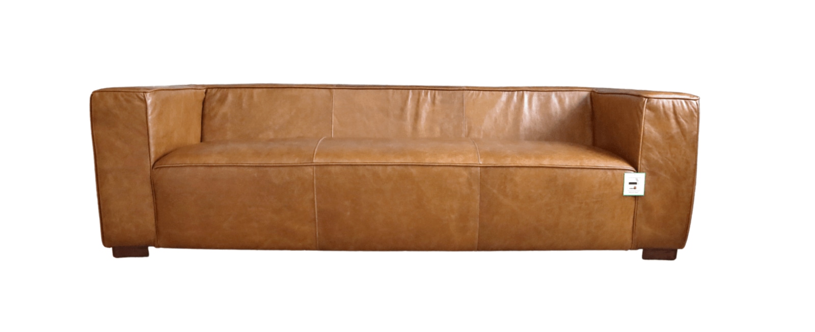 Product photograph of Tribeca Handmade Vintage 3 Seater Sofa Nappa Caramel Brown Real Leather from Chesterfield Sofas