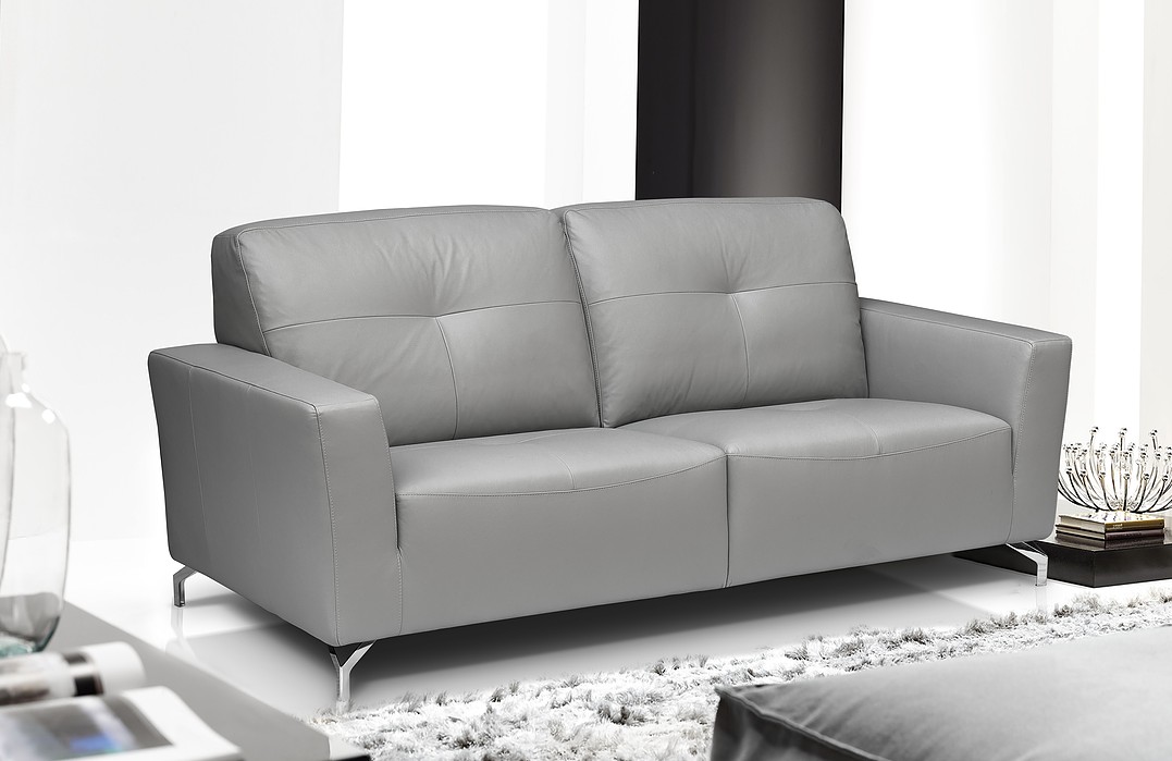Product photograph of Vicenza Handmade 3 Seater Sofa Settee Genuine Italian Light Grey Real Leather from Chesterfield Sofas