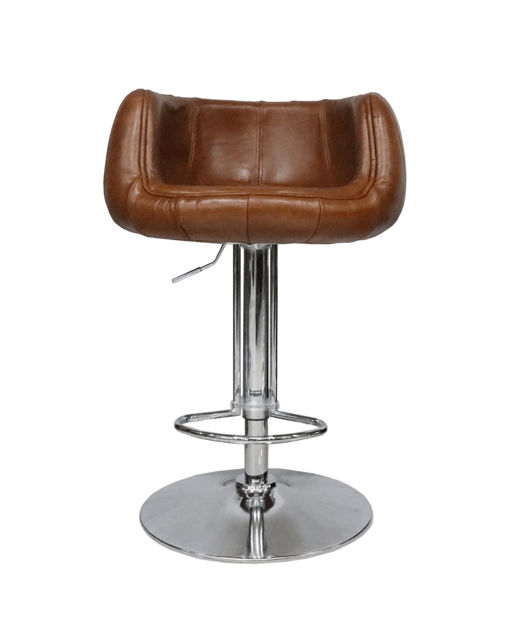 Product photograph of Vintage Handmade Barstool Tan Distressed Real Leather from Chesterfield Sofas