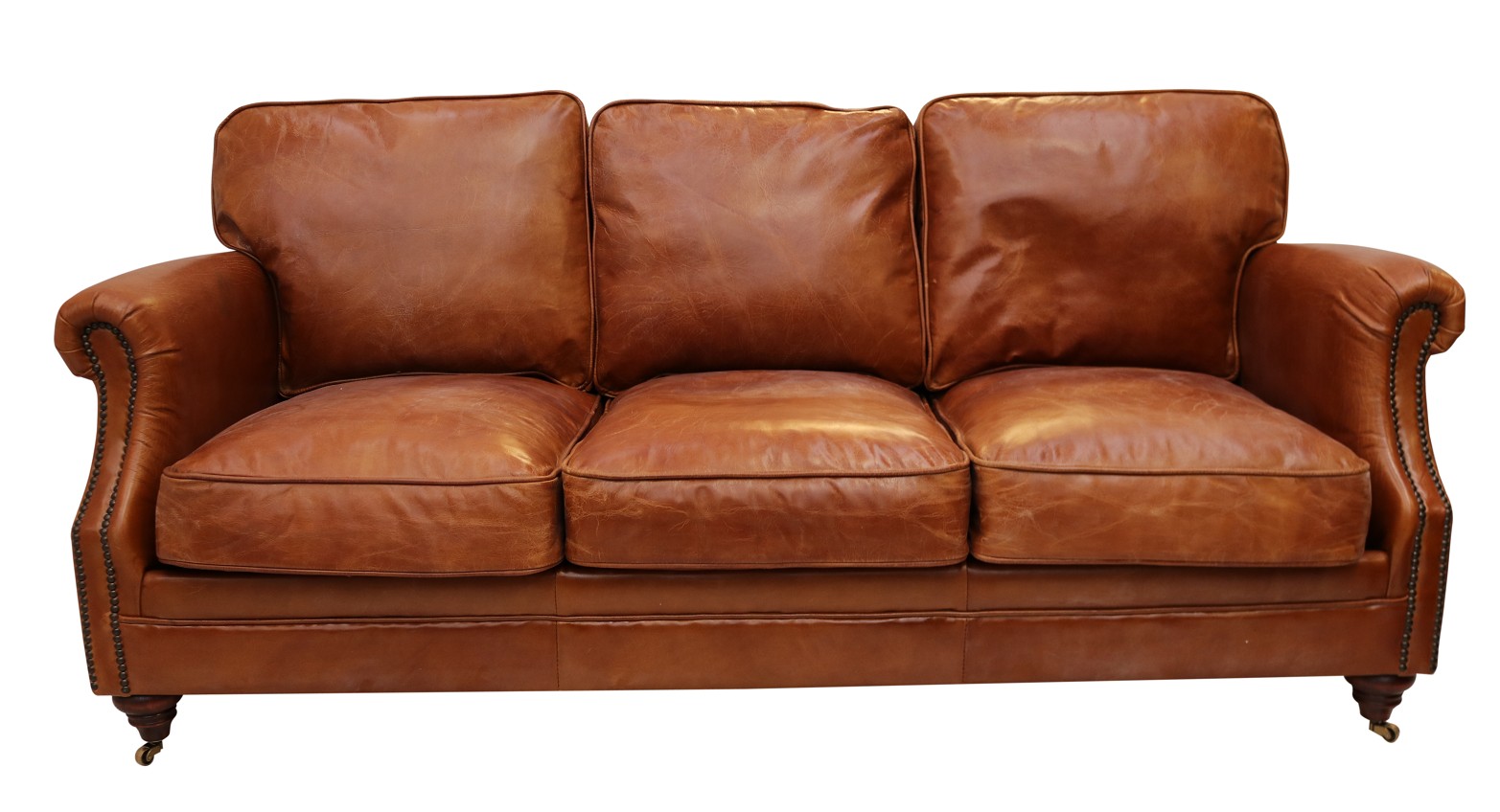 Product photograph of Vintage Luxury 3 2 Seater Settee Distressed Tan Real Leather Sofa Suite from Chesterfield Sofas.
