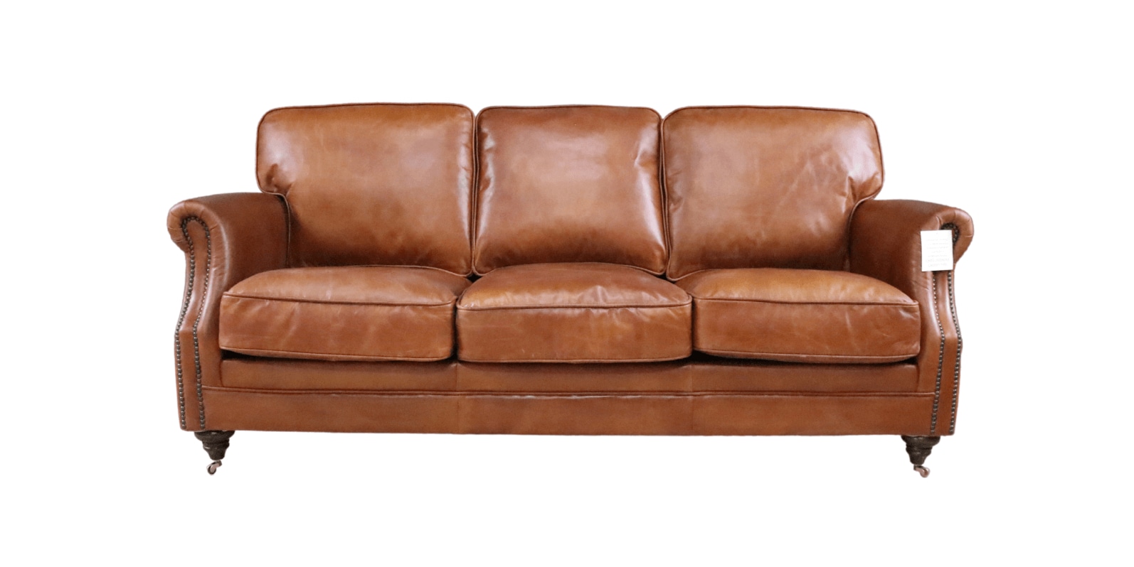 Product photograph of Vintage Luxury 3 Seater Settee Sofa Distressed Tan Real Leather from Chesterfield Sofas