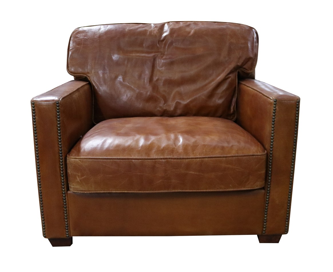 Product photograph of Vintage Original Battersea Armchair Tan Distressed Real Leather from Chesterfield Sofas.