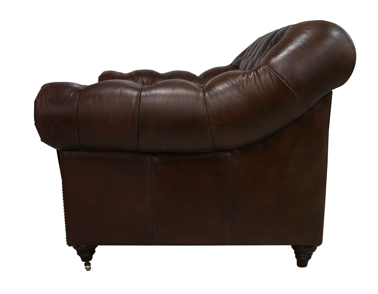 Product photograph of Wellington Chesterfield Armchair Vintage Brown Distressed Real Leather from Chesterfield Sofas.