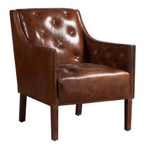 Product photograph of Yale Original Vintage Armchair Distressed Real Leather from Chesterfield Sofas